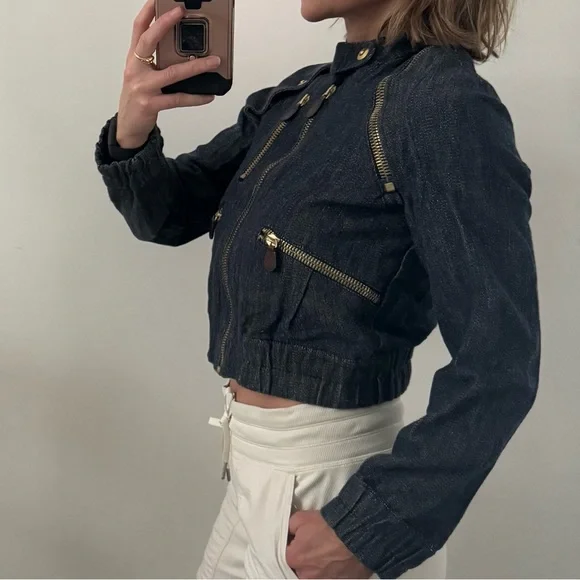 🎁Authentic Marni denim jean jacket convertible vest 38 SX